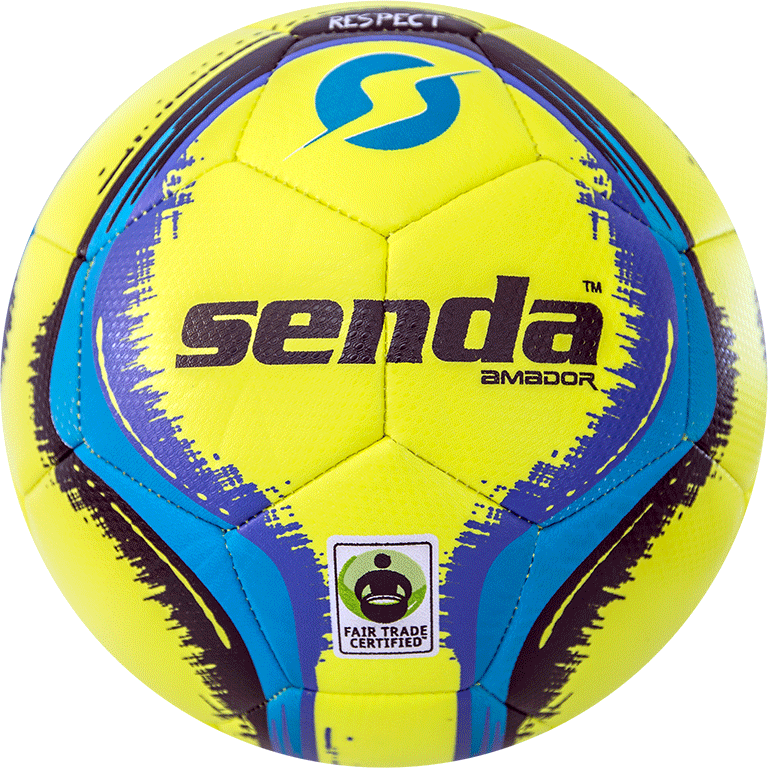 Front Face Of A White And Blue Amador Training Soccer - Senda Soccer Ball (768x768), Png Download