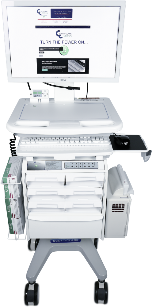 Mobile Powered Medical Workstation With Rechargeable - Medicine (682x1024), Png Download