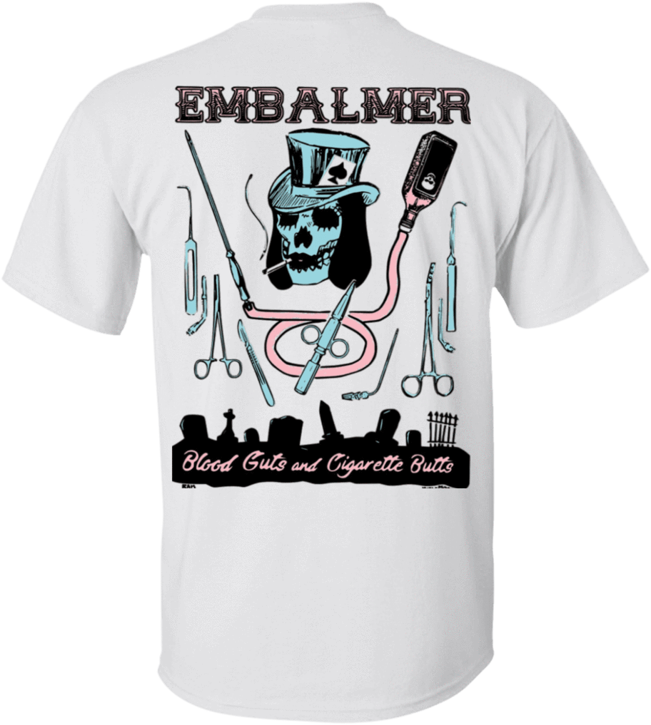 Blood Guts Cigarette Butts Embalmer Tee - Just Want To Drink Coffee Take (1024x1024), Png Download