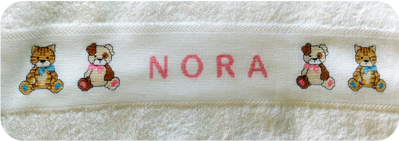 Tovallola Nora Tot - Letras En Punto De Cruz Para Bautizo (778x437), Png Download