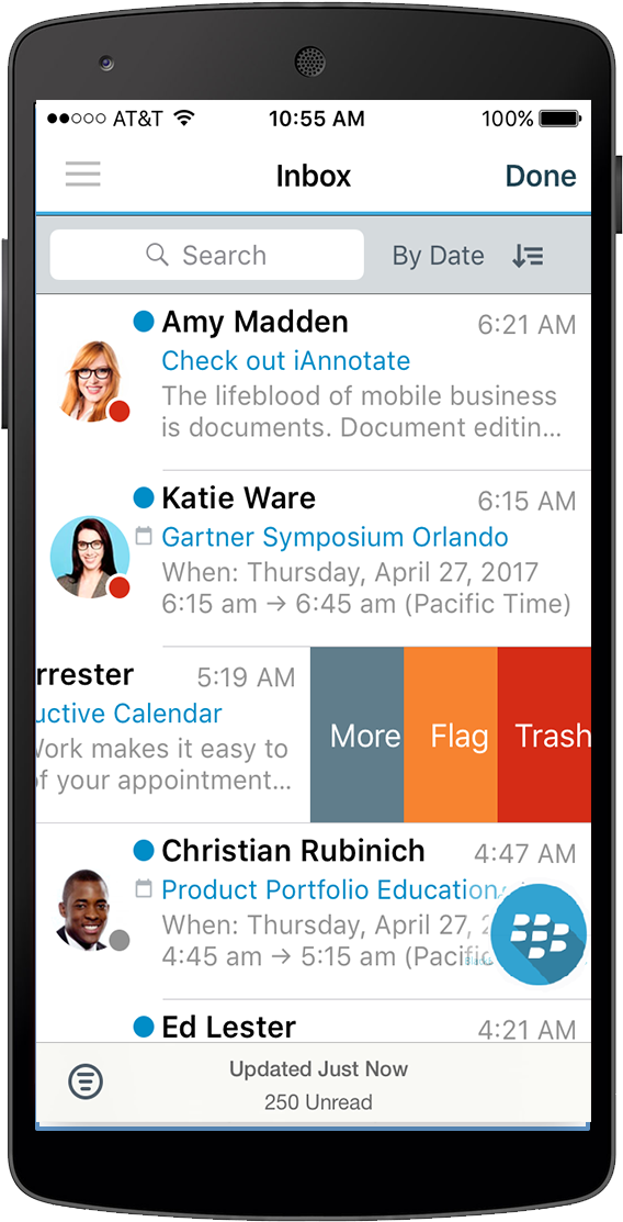 Img Blackberry Work Inbox - Web Page (640x1136), Png Download