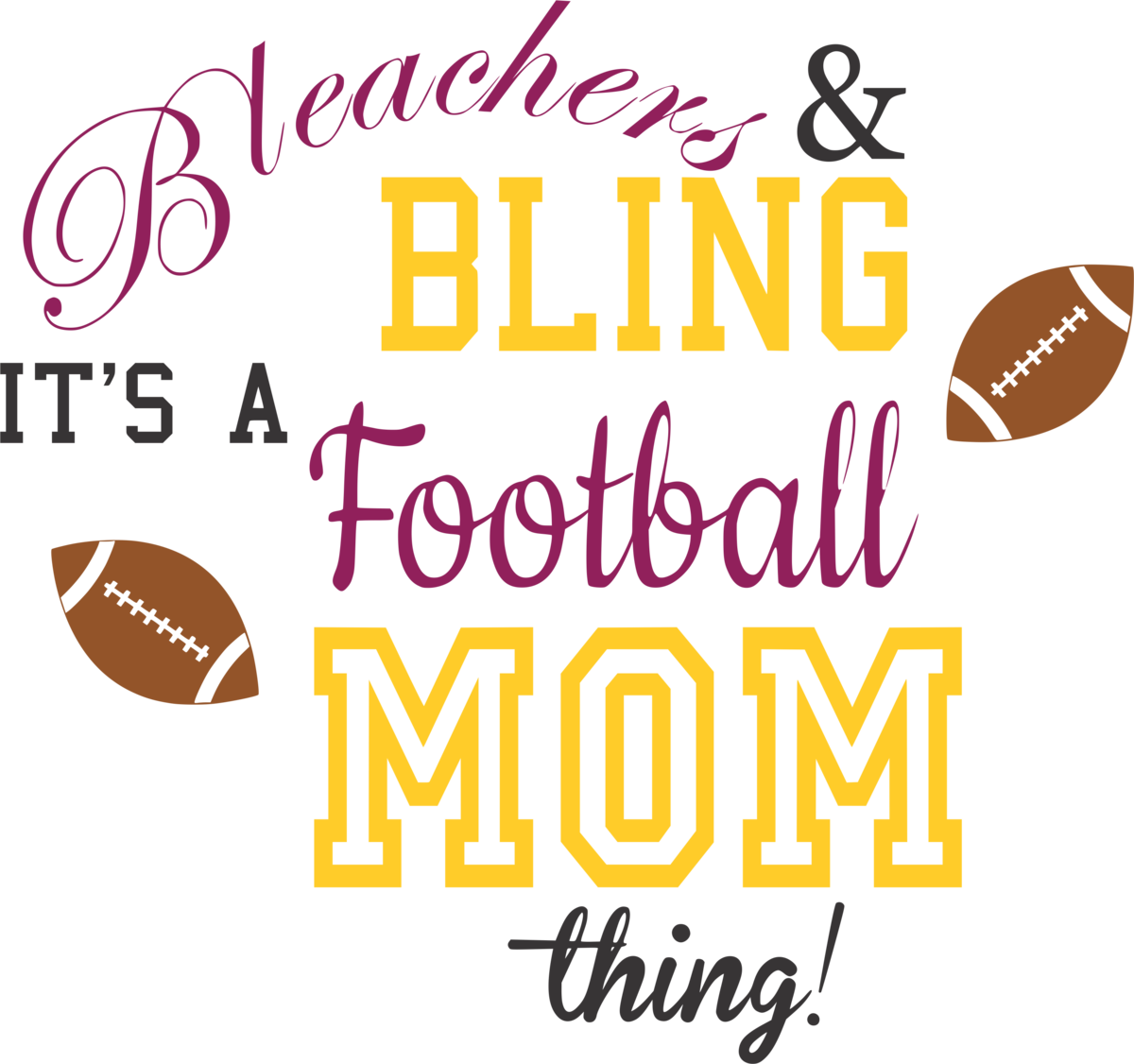 Joyfulmoose Football Mom Tote Bag - Football Mom Bling (1200x1126), Png Download