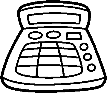 Dibujo De Calculadora Infantil Para Colorear - Drawing (600x470), Png Download