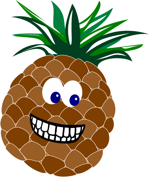 Pineapple With Face Svg Clip Arts 504 X 599 Px (504x599), Png Download
