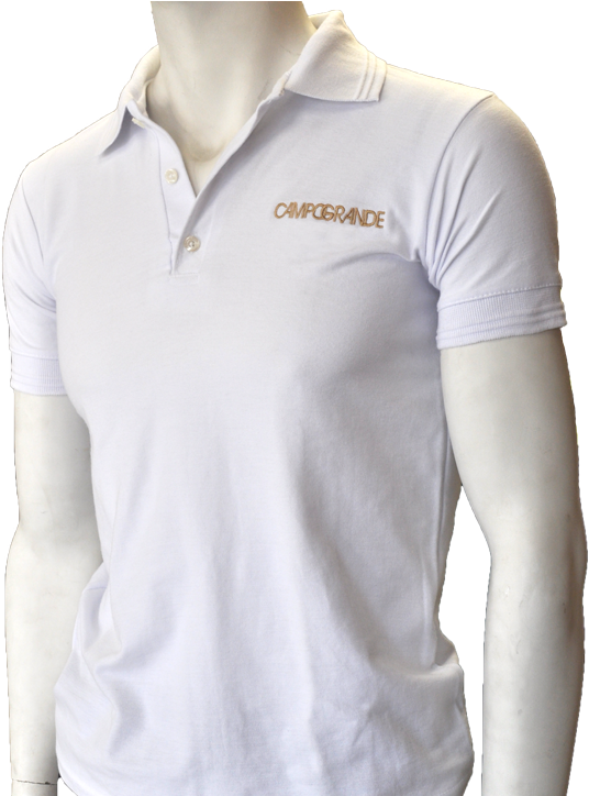 Playera Polo Blanca Pike - T-shirt (600x723), Png Download