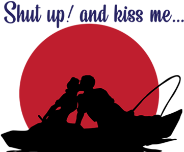 Kiss Me 485 1x - Couple Fishing Shower Curtain (400x300), Png Download