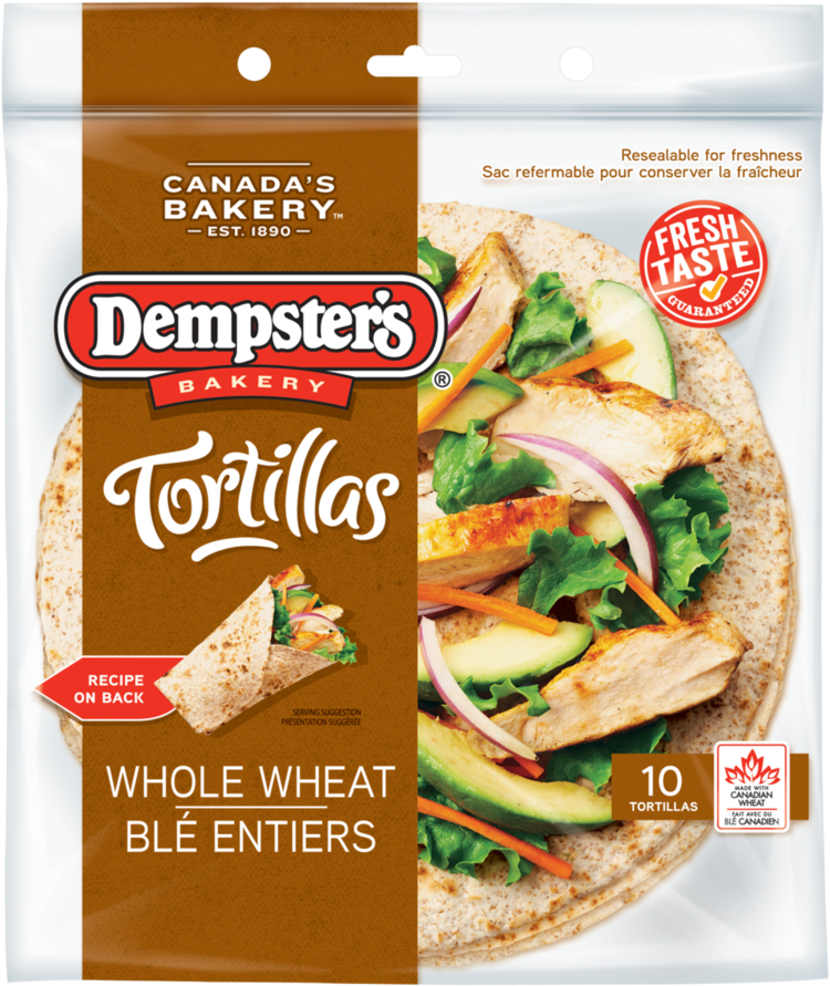 Dempster's® 100% Whole Wheat - Whole Wheat Tortillas (800x956), Png Download
