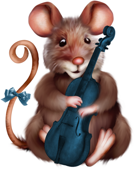Mouse Playing Instruments Vector Download Mouse Playing Violin - HD Transparent PNG - NicePNG.com