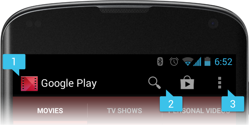 Enter Image Description Here - Android Action Bar (857x431), Png Download