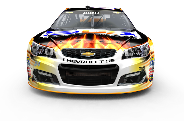 Flames Will Return To The - Chase Elliott Sun Energy Car 9 (640x480), Png Download