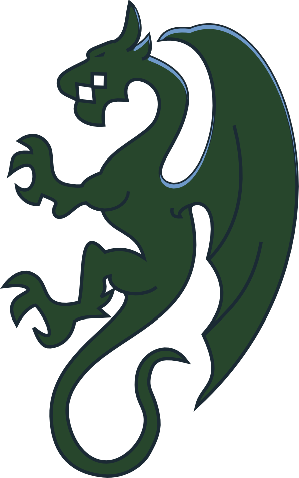 Silhouette - Dragon - Lego Minifigures Knight Decals (597x953), Png Download