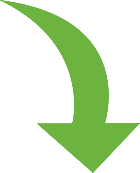 Green Curved Arrow Png (480x593), Png Download