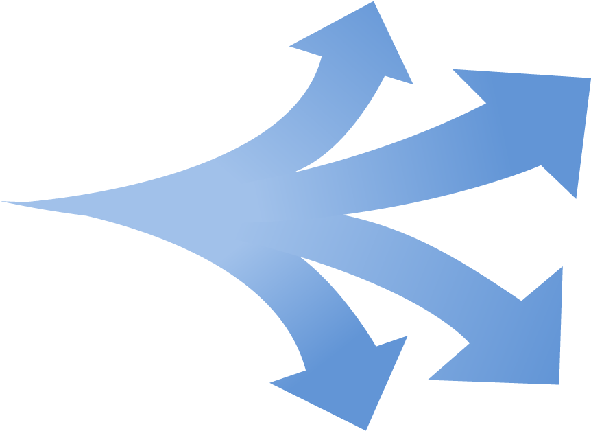 A50 Trendarrow Lightblue Fourdirections - 4 Arrows Png (883x656), Png Download