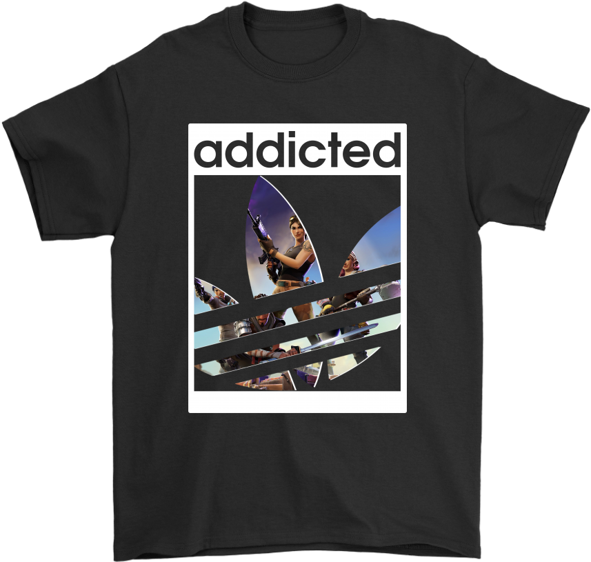 Fortnite Battle Royale X Adidas Logo Addicted Shirts - Adidas Addicted Fortnite Shirt (1024x1024), Png Download