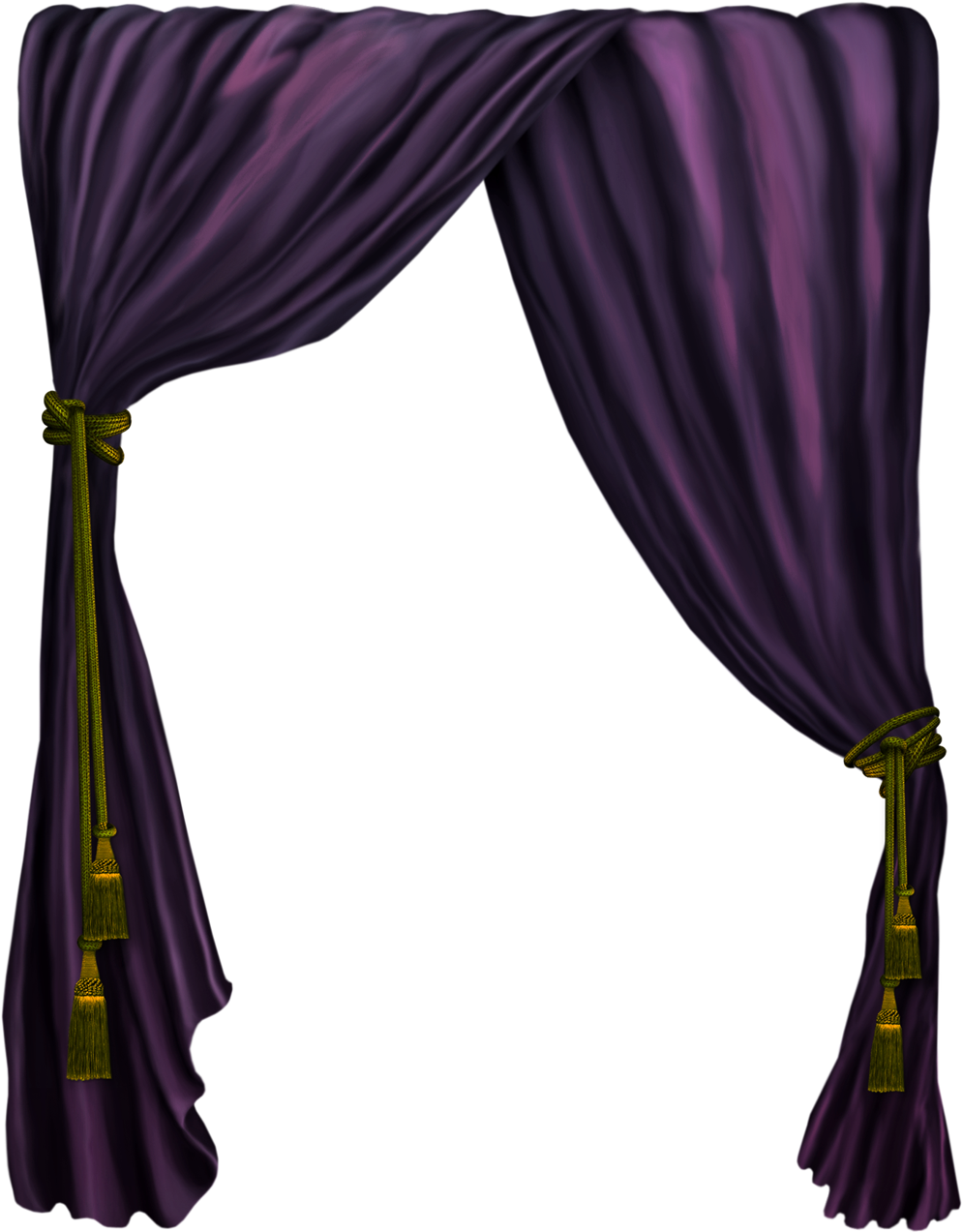 Curtain Clip Art - Purple Curtains Png (1040x1360), Png Download