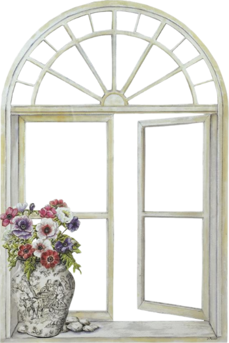 صور نوافذ للاستخدام فى التصميم - Stupell Industries Faux Arch Window Mirror Scene (800x1196), Png Download