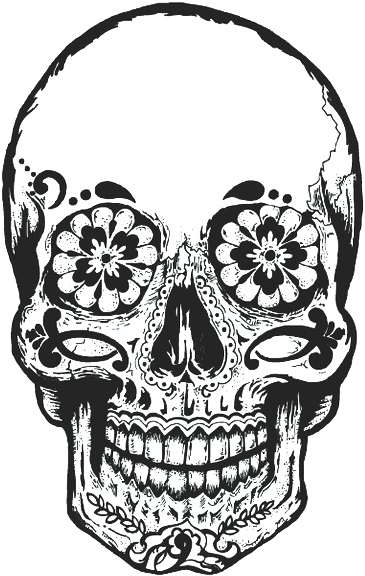 Gallery For > Tumblr Transparent Skull - Skull Tattoo Transparent Background (500x648), Png Download