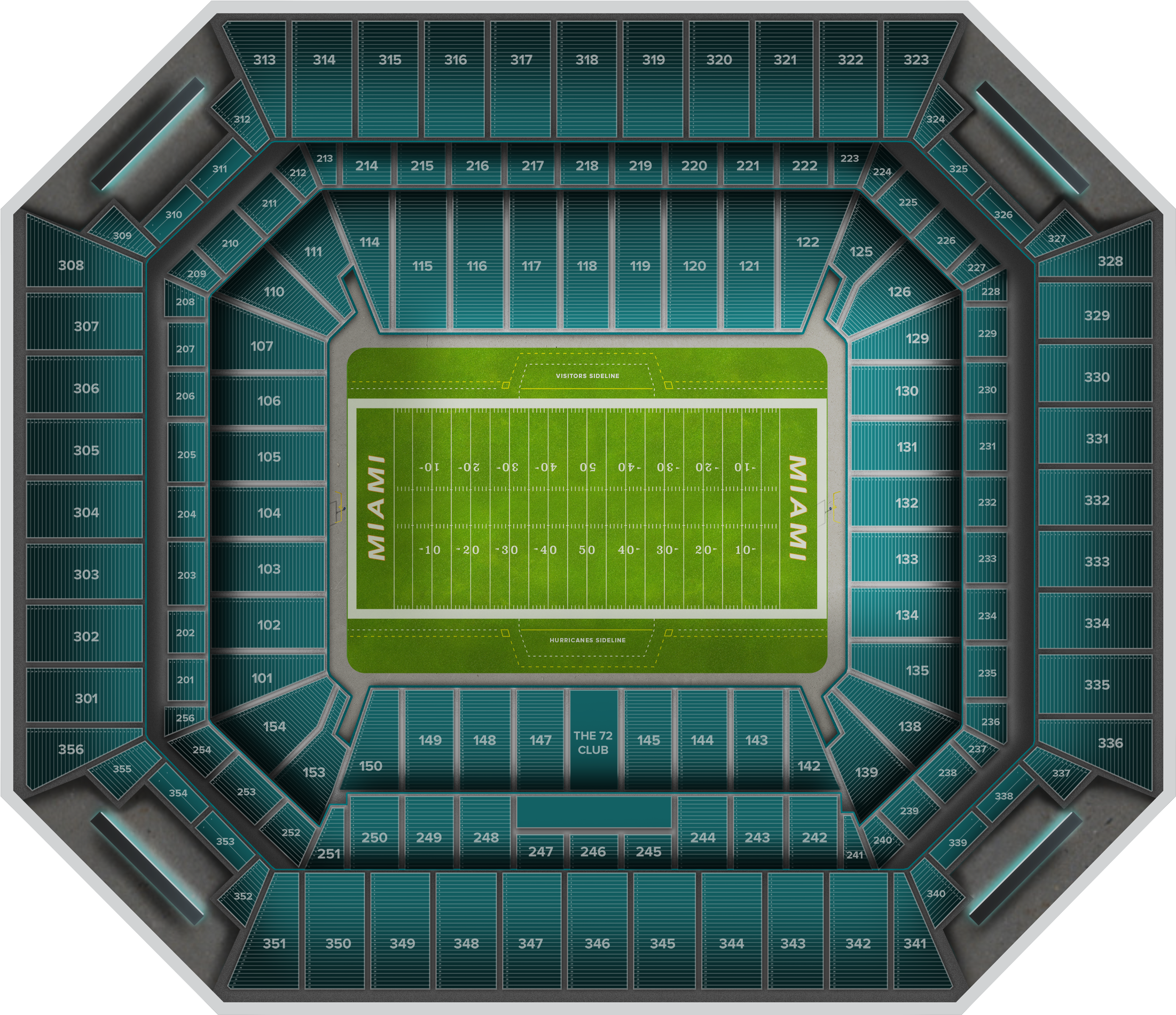 Savannah State Football At Miami Football At Hard Rock - Hard Rock Stadium (2560x1936), Png Download