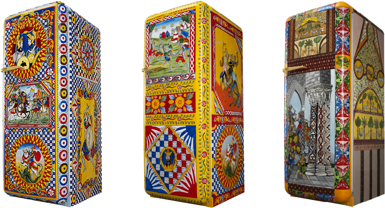 Refrigerator Of Art Dolce&gabbana And Smeg - Frigo Smeg Dolce Gabbana (900x450), Png Download