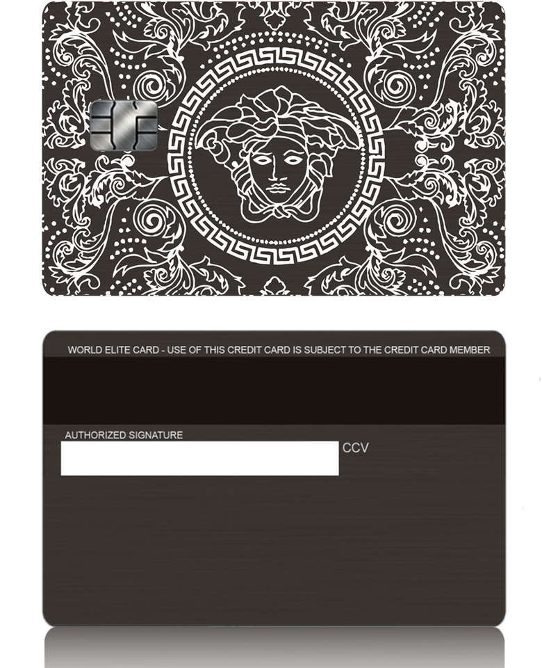 Versace Inspired Black Metal Credit Debit Card - Have A Versace Member Card (800x1000), Png Download