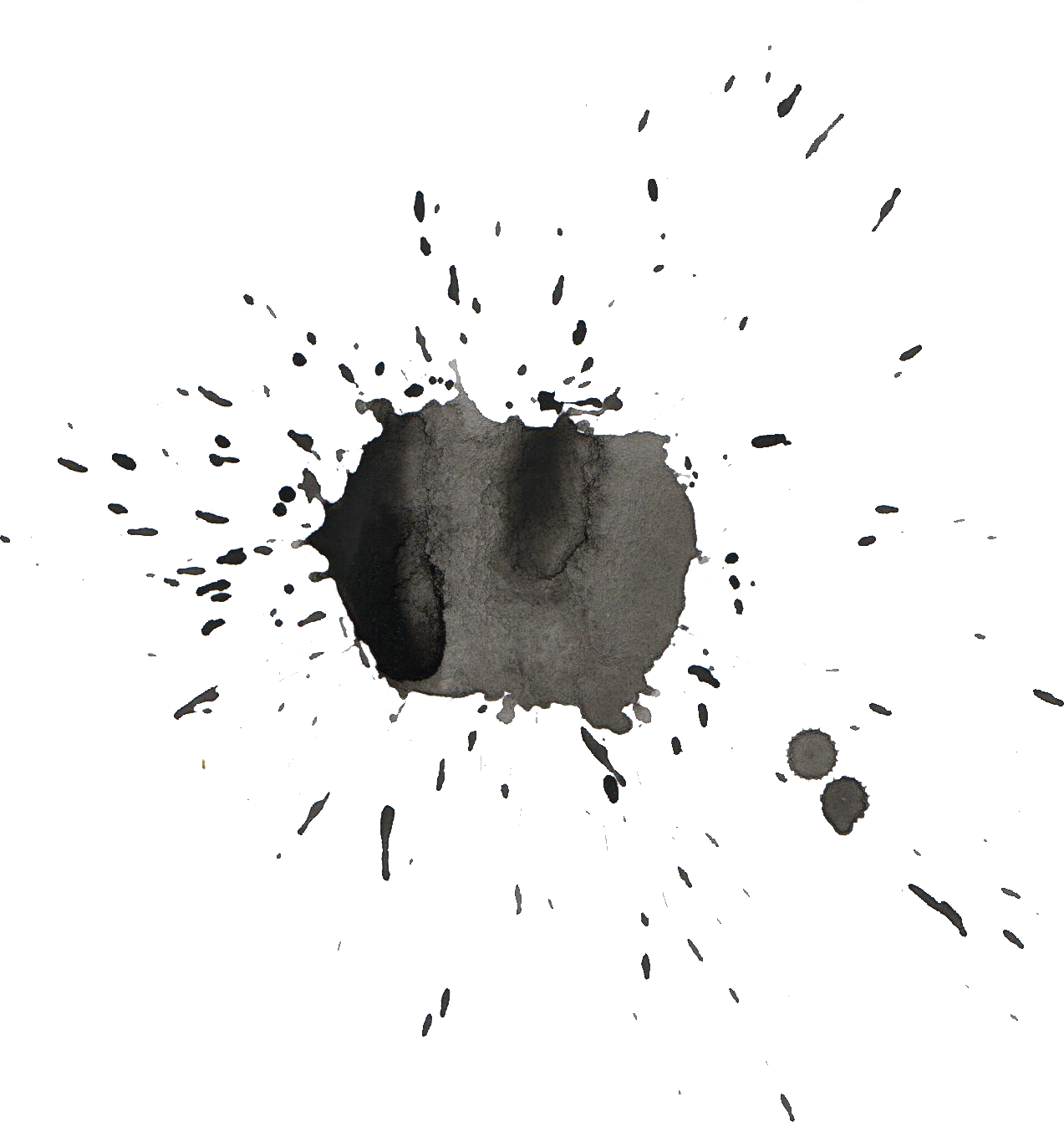 Free Black Splatter Png - Circle (1273x1342), Png Download