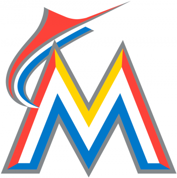 Miami Marlins Logo History (350x435), Png Download