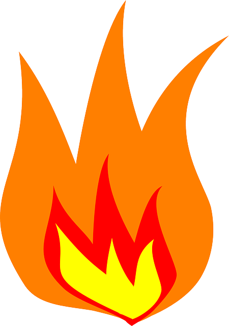 Free Vector Colorful Fire - Fire Logo Clip Art (450x640), Png Download