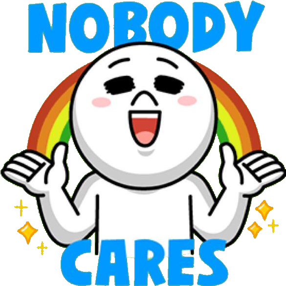 Tumblr Nhl8pmr8fs1qloz75o1 1280 - Nobody Cares Line Sticker (586x640), Png Download