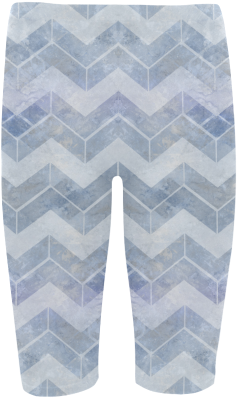 Chevron In Blue Watercolors Hestia Cropped Leggings - Pajamas (500x500), Png Download