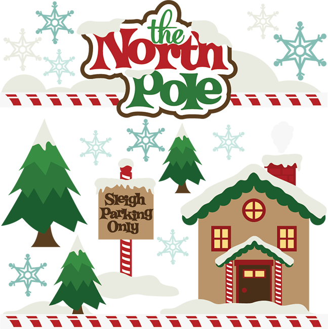 The North Pole Svg Cutting File Christmas Svg Cut Files - North Pole Signs Clip Art (648x651), Png Download