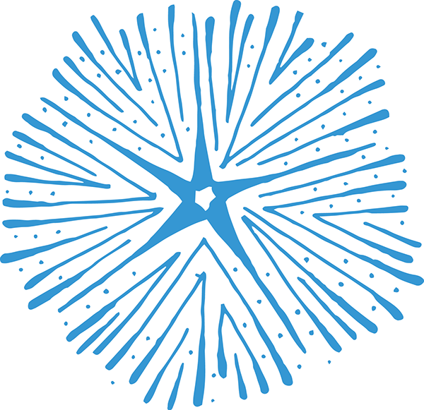 Get Them On @creativemarket - Blue Hand Drawn Star (600x581), Png Download