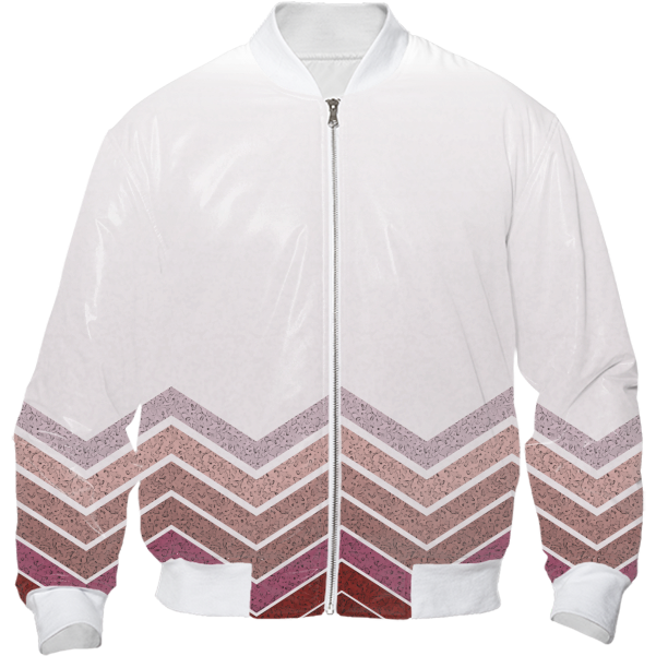 Painterly Red And Pink Chevron Zig Zag Boarder Jacket - Sweater (608x621), Png Download