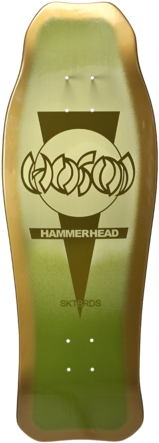 Hosoi Hammerhead Double Kick Sunburst Deck Green - Skateboard (480x480), Png Download