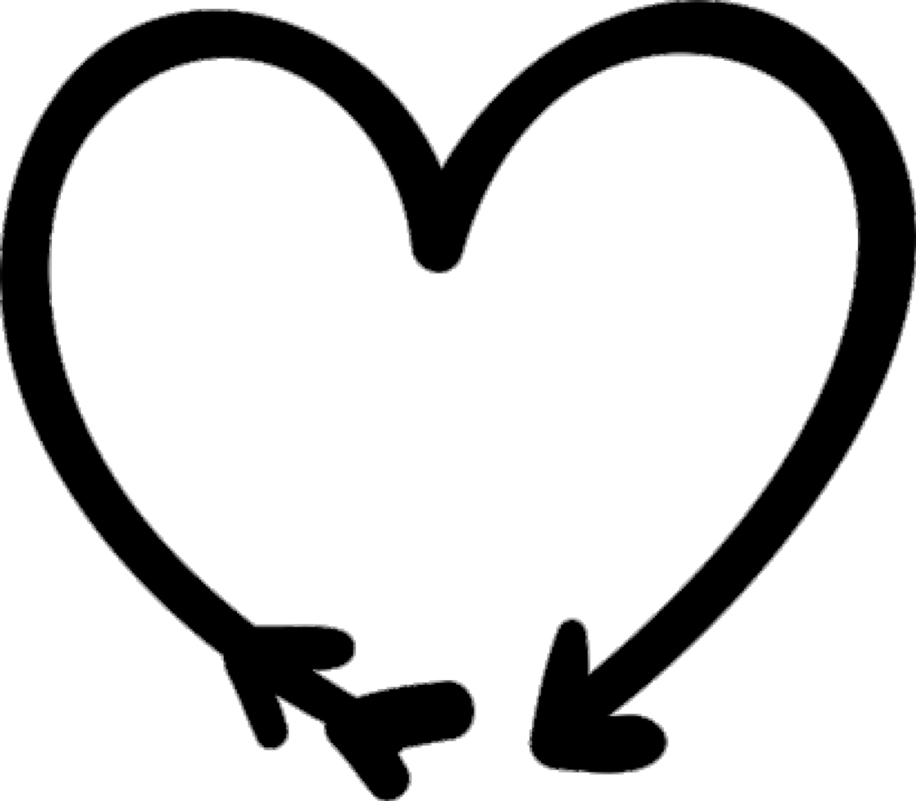 Arrow And Heart Doodle Comments - Heart Doodle Png (980x856), Png Download