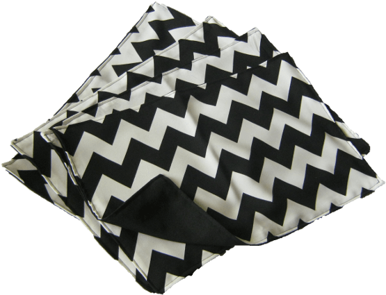 Placemat Black And White Chevron Pattern - Placemat (639x478), Png Download