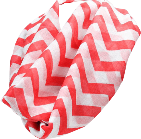 Chevron Infinity Scarf, Red - Beanie (530x530), Png Download