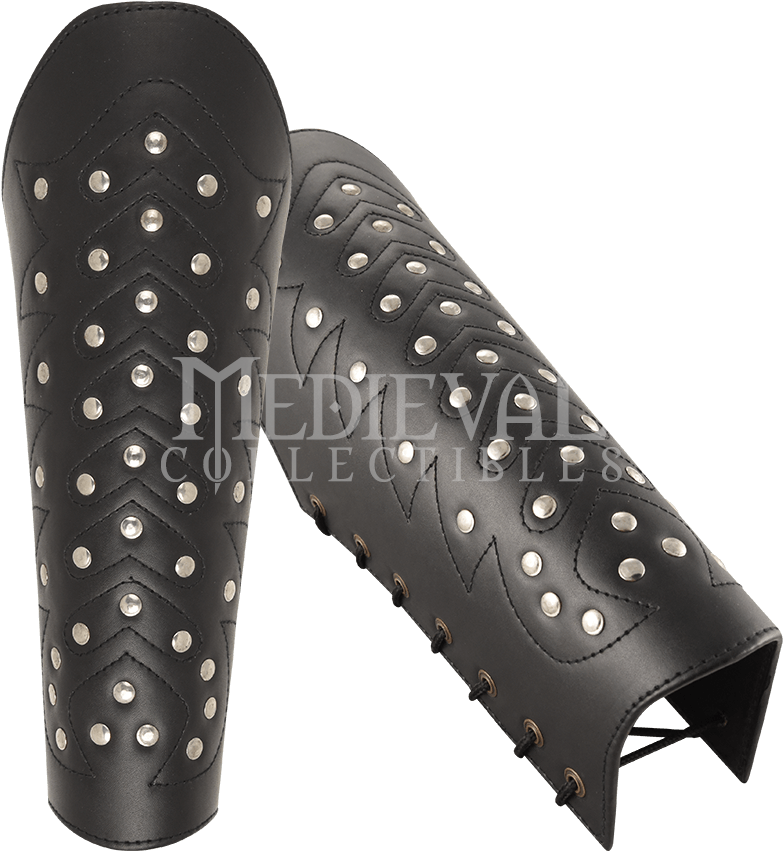 Chevron Flame Leather Greaves - Leather (850x850), Png Download