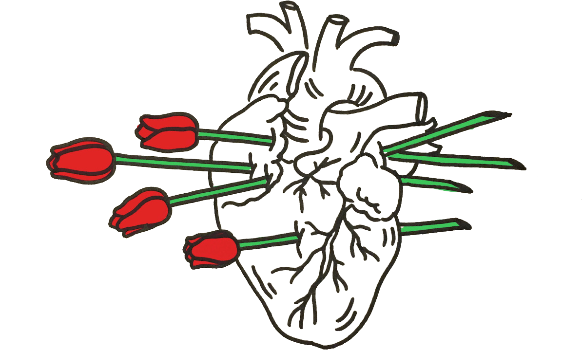 Heart Roses Doodle Tumblr Cute Freetoedit - Dessin Coeur (1024x1024), Png Download