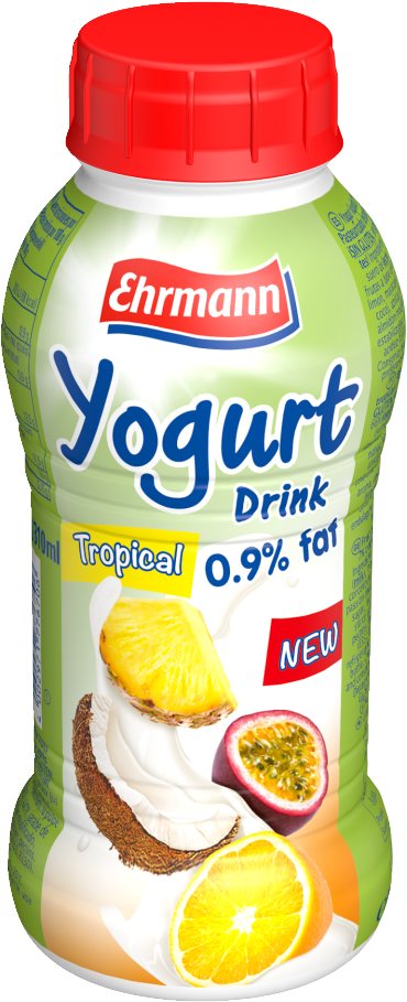Ehrmann Yogurt Drink Tropical - Potato Chip (417x956), Png Download