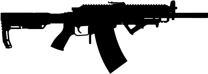 Gun Ii By Thantosedge - Gun Silhouette Png (717x267), Png Download