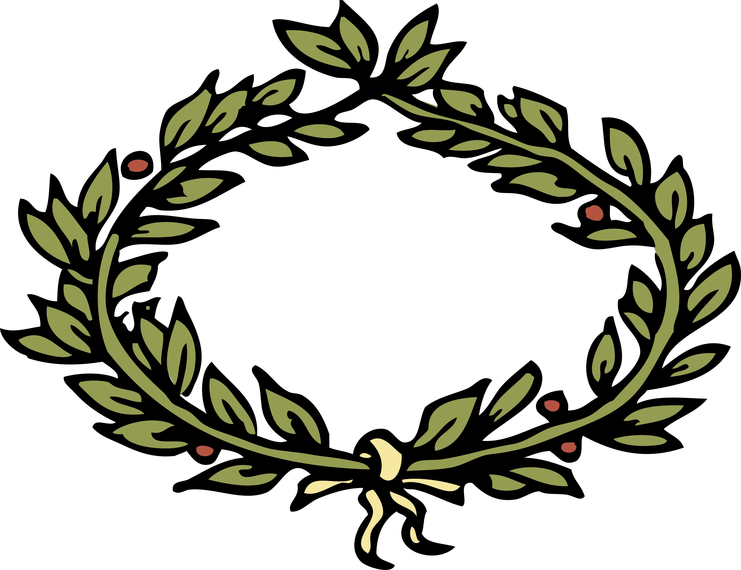 Transparent Crown Leaf - Vine Crown Clipart (2400x1844), Png Download