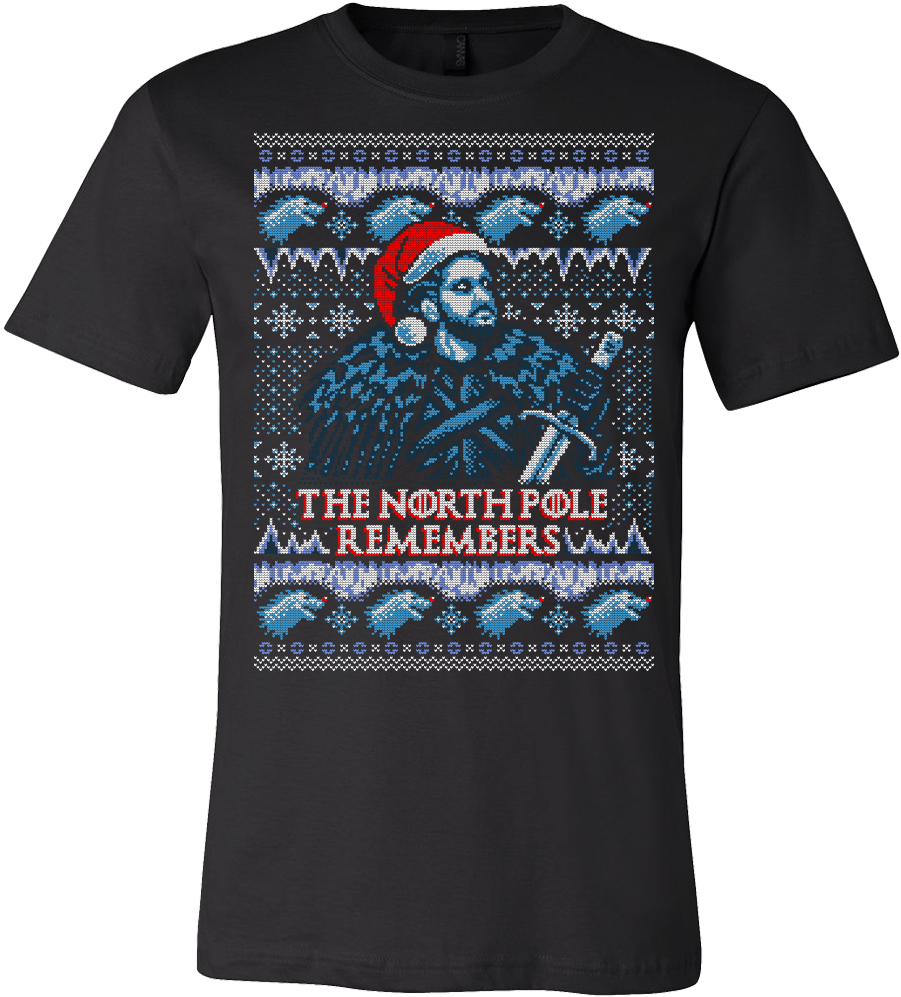 The North Pole Remembers - Geeky T Shirt Designs (1000x1000), Png Download