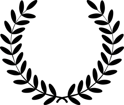 Clip Art Collection Of Free Branches Clipart Laurel - Laurel Wreath Clipart (400x340), Png Download