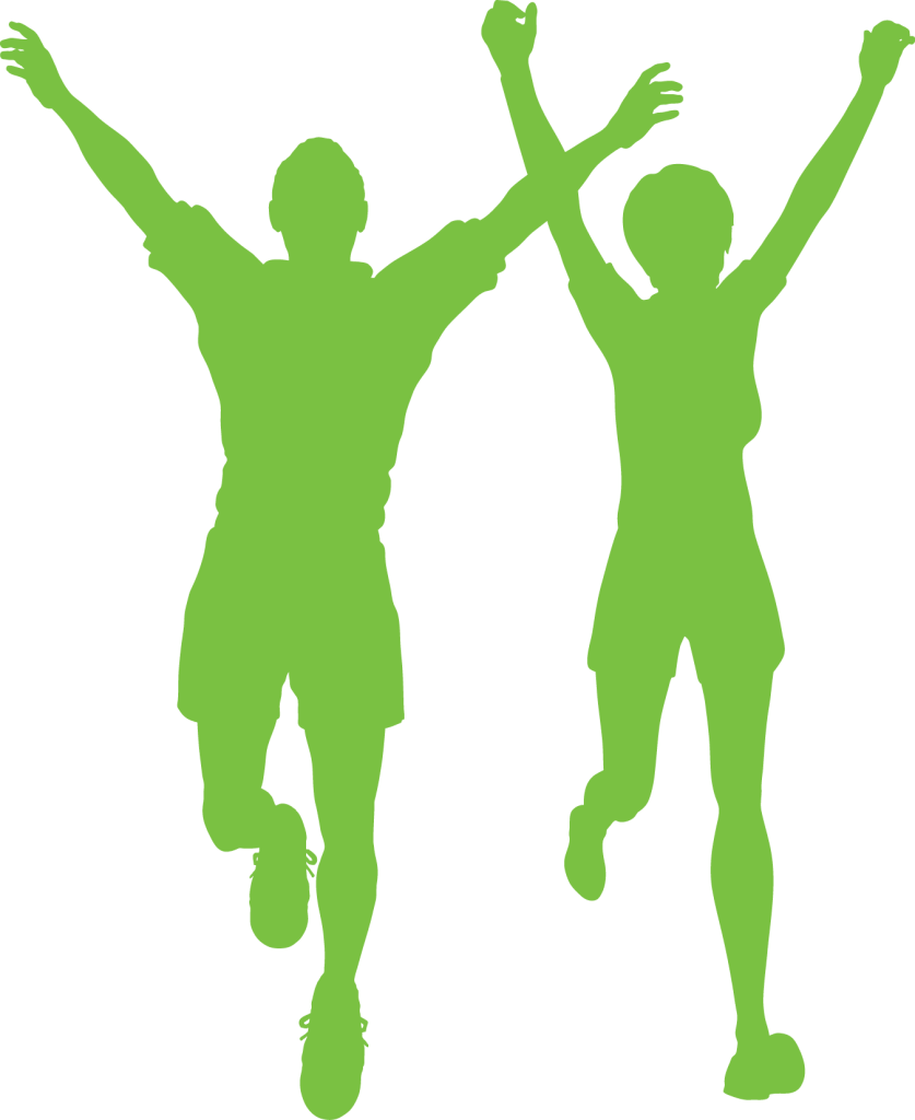 Fitness Logo Silhouette - Green Runner Png (837x1024), Png Download