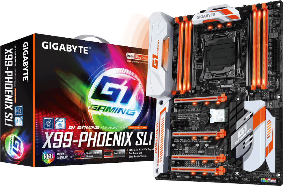 Ga X99 Phoenix Sli - Gigabyte Ga X99 Phoenix Sli Motherboar (1000x672), Png Download