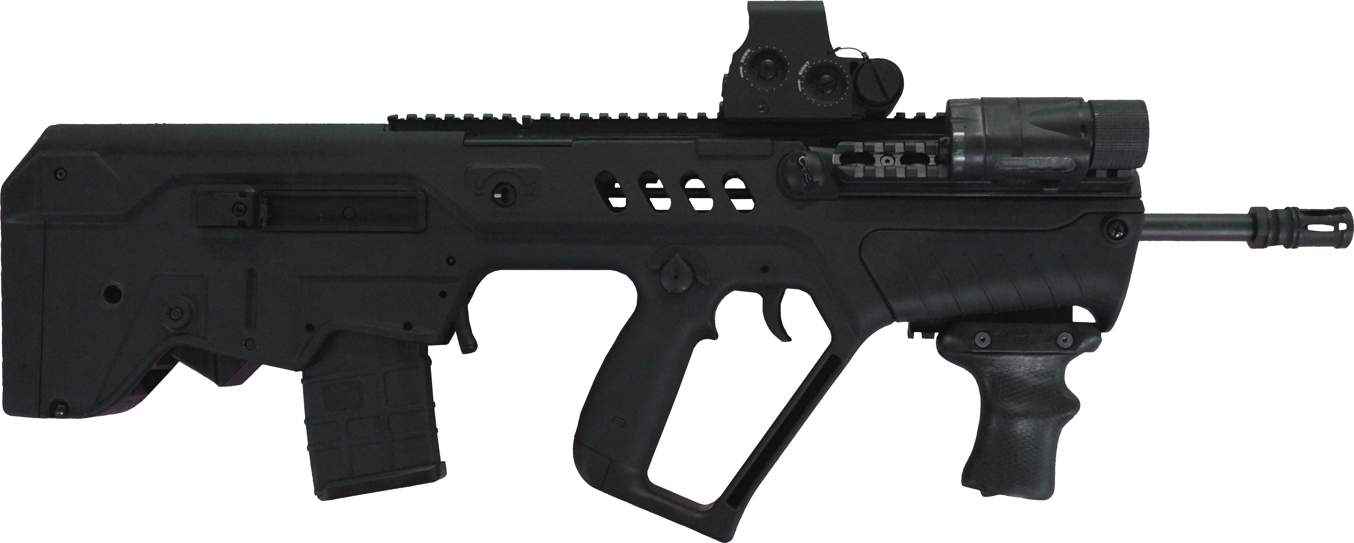 Tavor Silhouette - Baton Rouge Shooter Rifle (5473x2189), Png Download