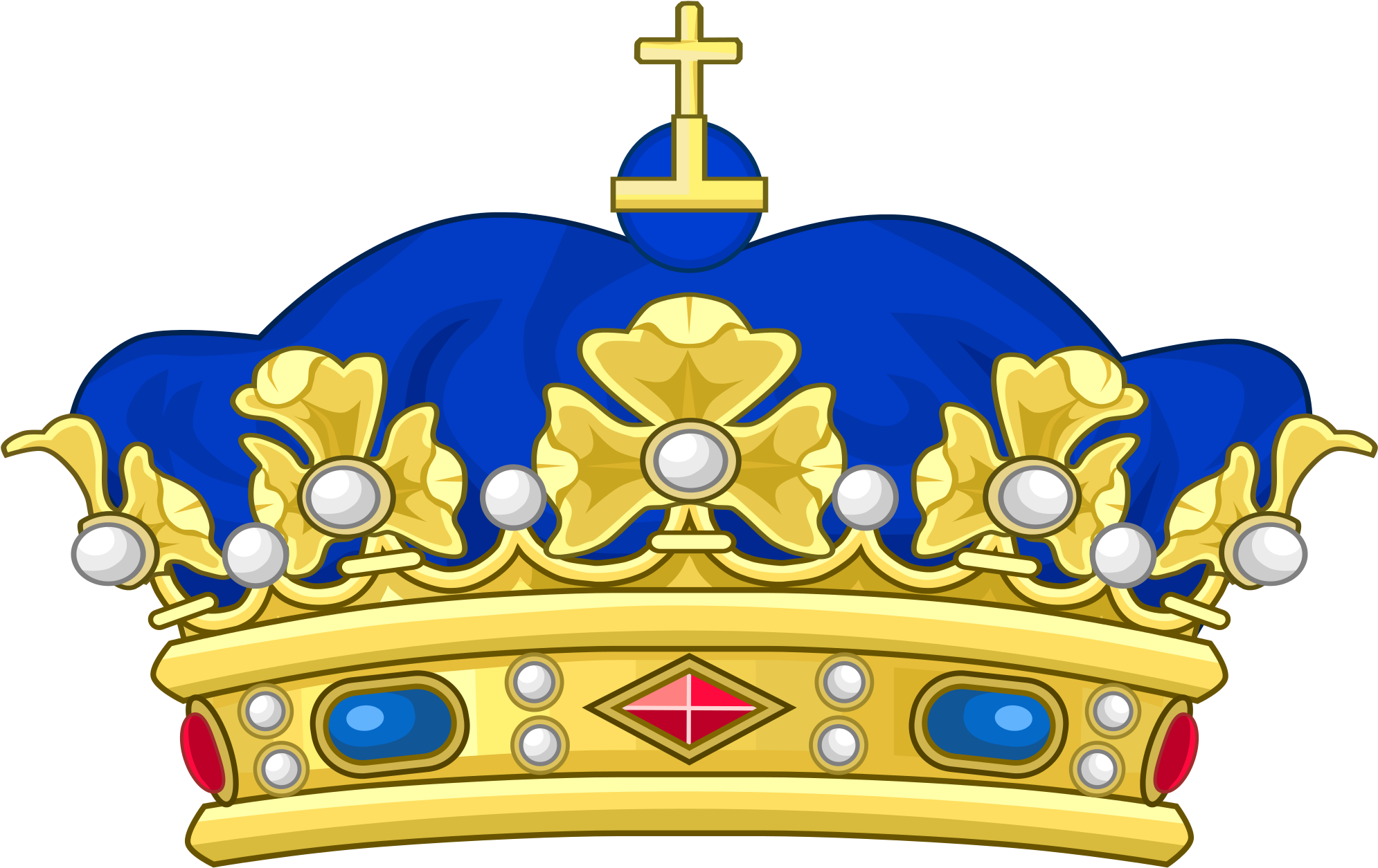Crown Of A Napoleonic Prince Souverain - Prince Crown Png (2000x1260), Png Download