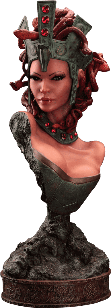Hmo's Medusa Statue Bust - Medusa Statue Bust (856x1106), Png Download
