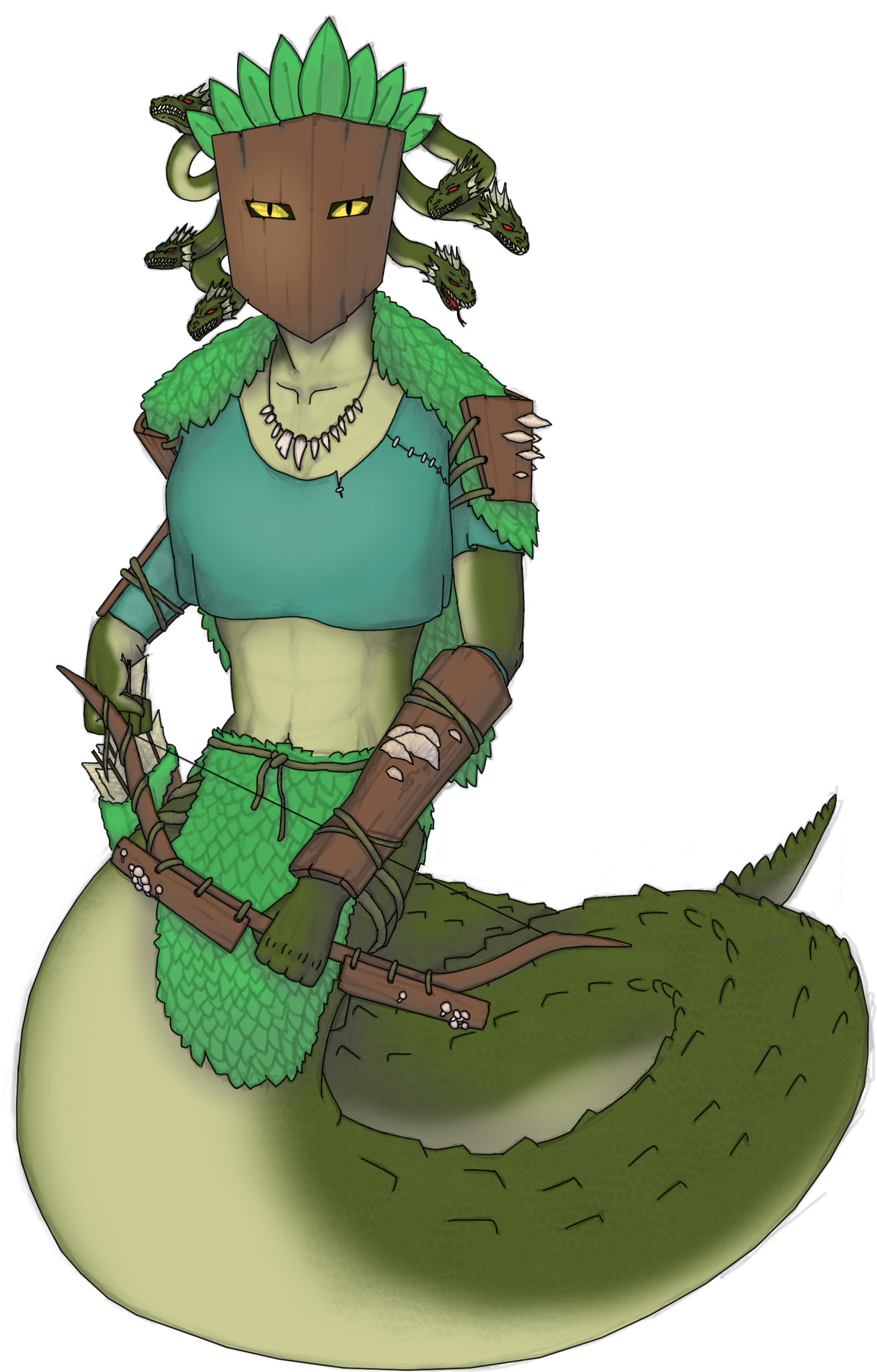 Concept[skin Concept] Swamp Lurker - Medusa (3288x3138), Png Download