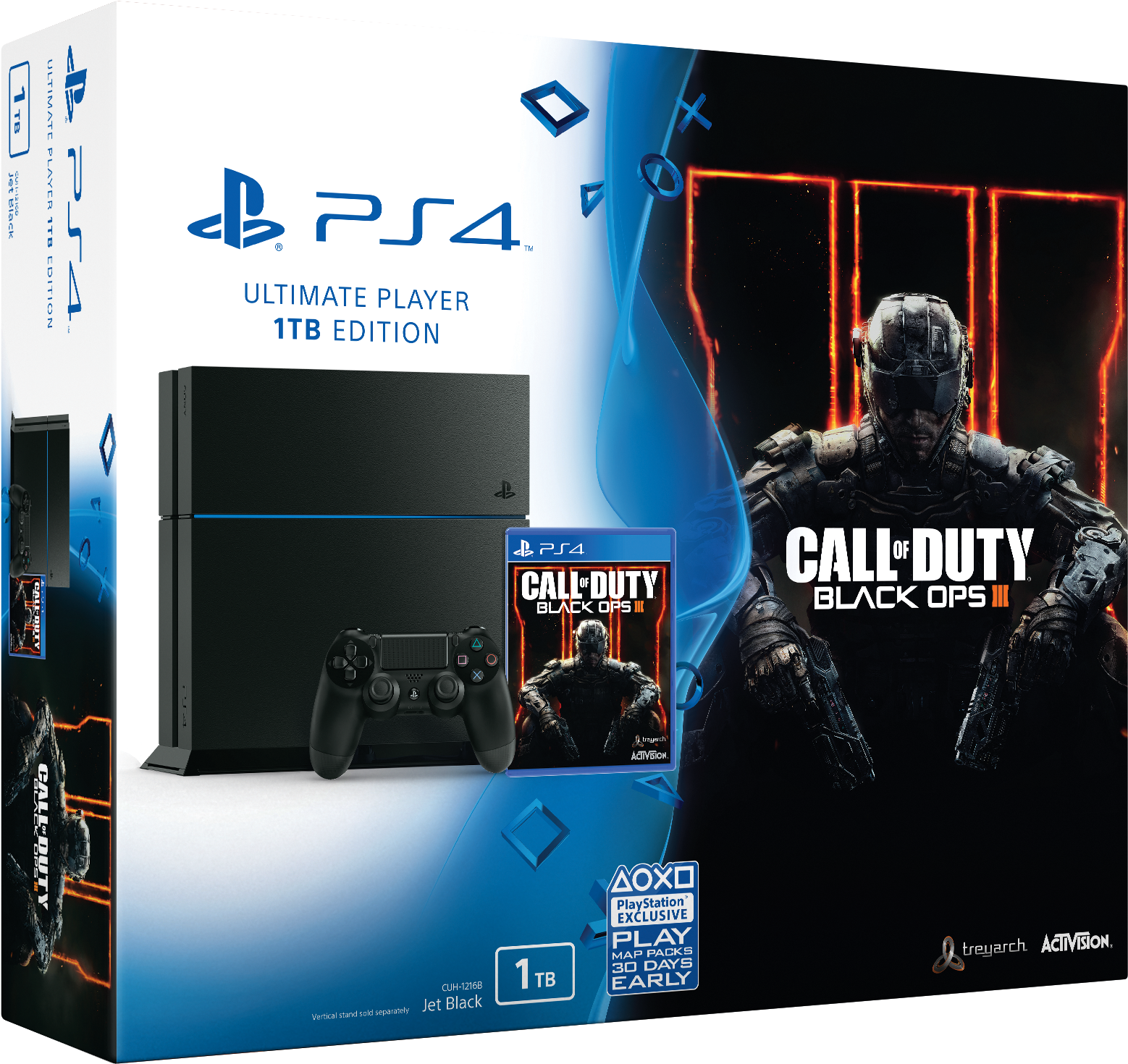 Playstation 4 Console - Play 4 Black Ops 3 Edition (2400x2000), Png Download